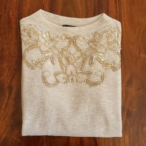 TALBOTS — Sequin Embellished Lambswool Sweater